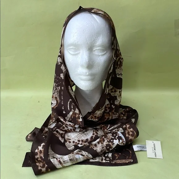 New vintage multicolored Adrienne Landau silk scarf